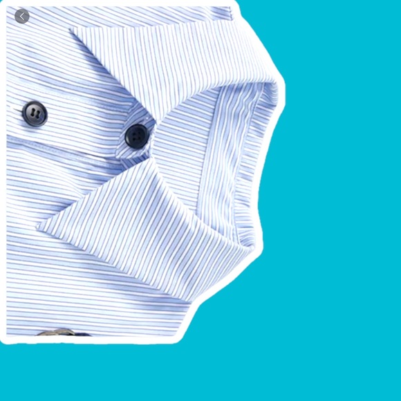 Blue Striped Blouse Long Sleeve Loose Fit - Picture 3 of 3